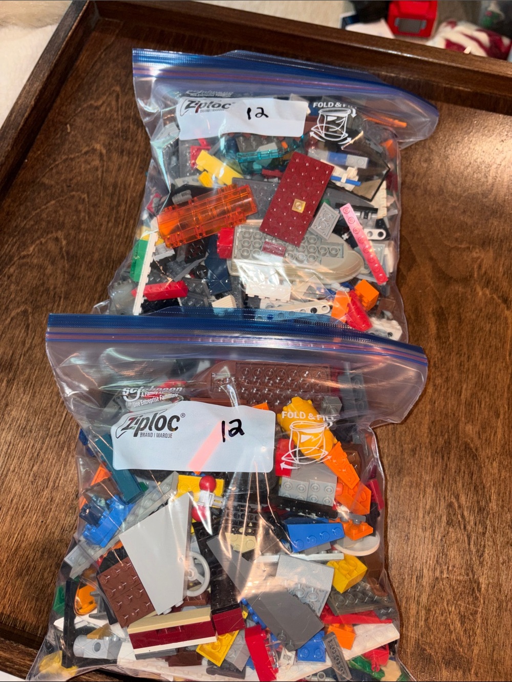 TWO 1 gallon bags of assorted LEGOS - 4.14 pounds